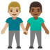 men holding hands, medium-light skin tone, medium-dark skin tone